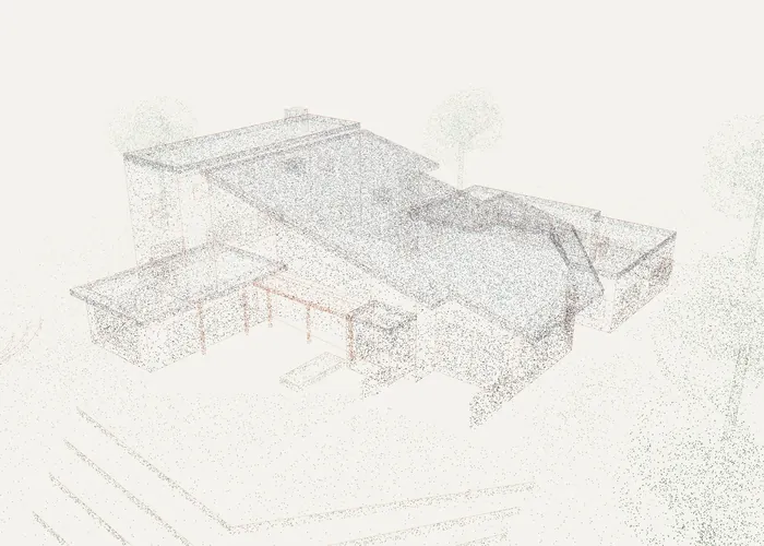 The workspace viewer showing the sample model in ink points